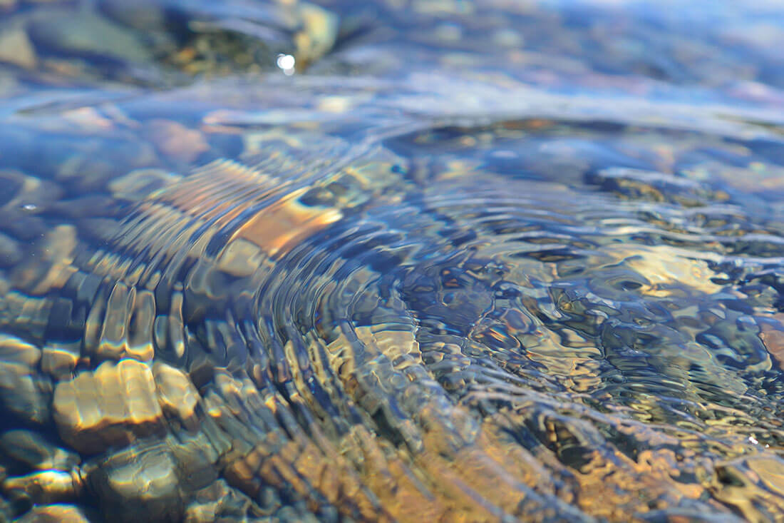 Ripples on a shallow pond.