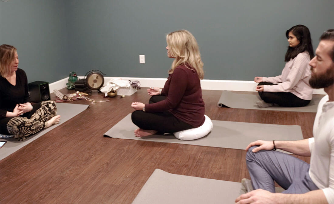 Meditation class at the Center for Grief and Trauma